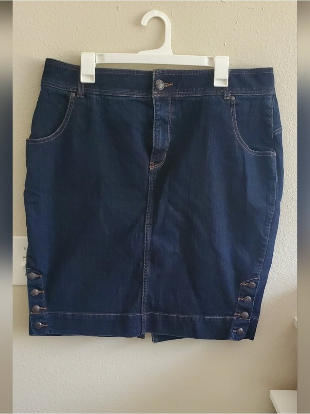 Dark Blue Denim Skirt Size 16